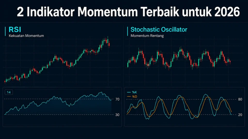 Ilustrasi indikator momentum terbaik untuk trading forex