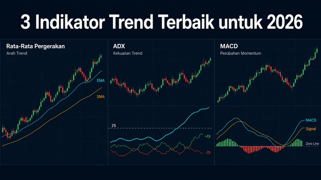 Ilustrasi indikator tren terbaik untuk trading forex